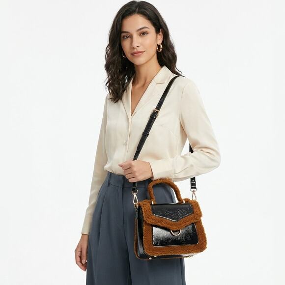 Skinny Dip Handbags - Skinnydip Aerin Mini Fur Trim Bag